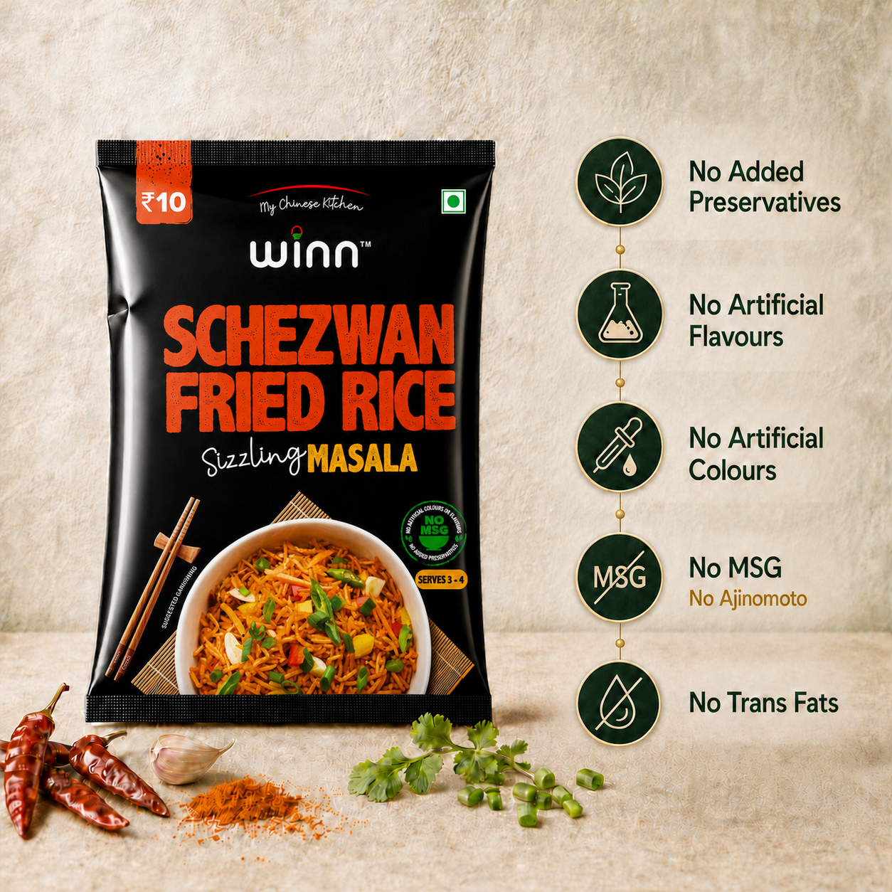 Schezwan Fried Rice Sizzling Masala (20g)