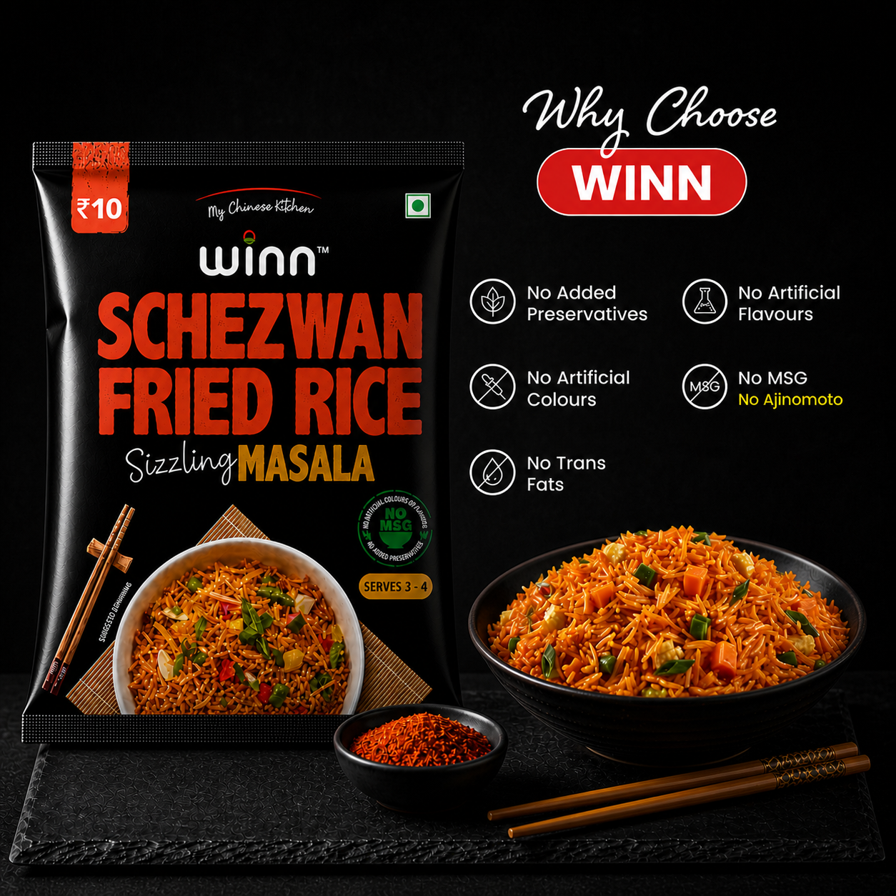 Schezwan Fried Rice Sizzling Masala (20g)