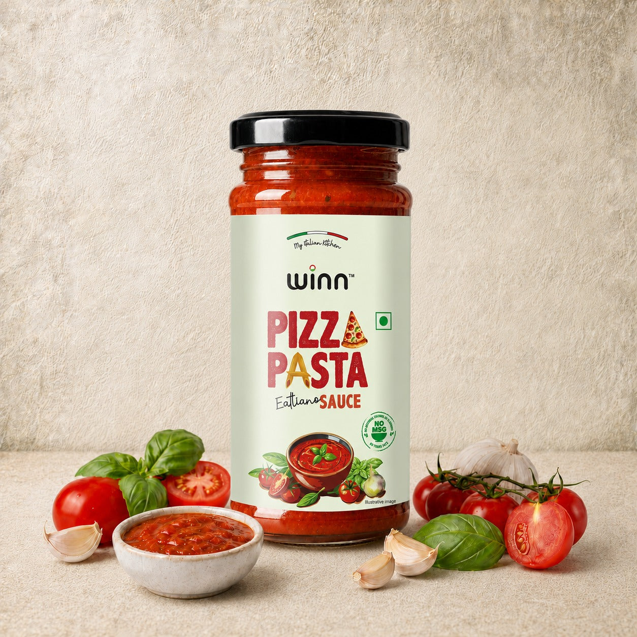 Winn Pizza Pasta Sauce (250g Glass Bottle)
